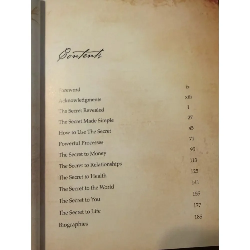 The Secret by Rhonda Byrne Hardcover Book